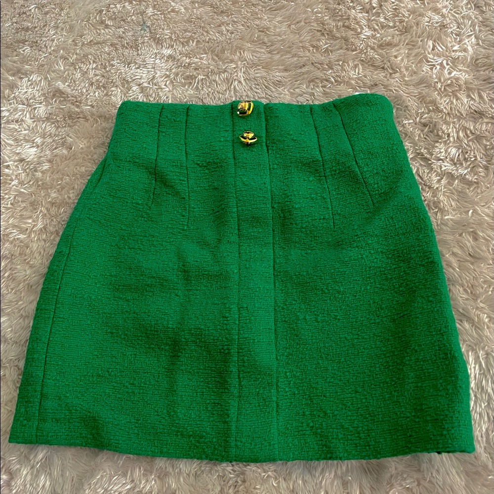 Zara green skirt